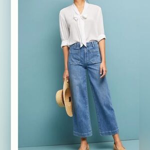 Paige Nellie High-Rise Culotte Jeans sz 26